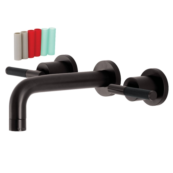 Kingston Brass KS8125CKL Two-Handle Wall Mount Bathroom Faucet, Oil Rubbed Bronze KS8125CKL - main